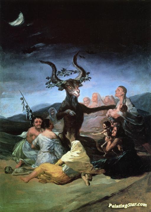 The Witches' Sabbath Artwork by Francisco Jose de Goya y Lucientes