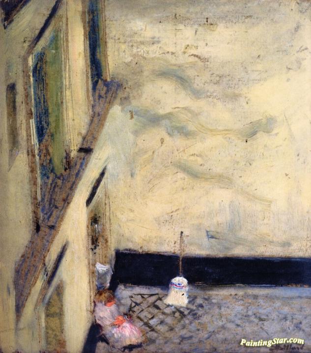 Broom in the Yard at 346 Rue Saint-Honoré Artwork by Edouard Vuillard