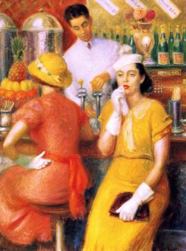 The Soda Fountain Artwork by William James Glackens