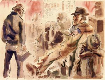 Unemployed Artwork by George Grosz