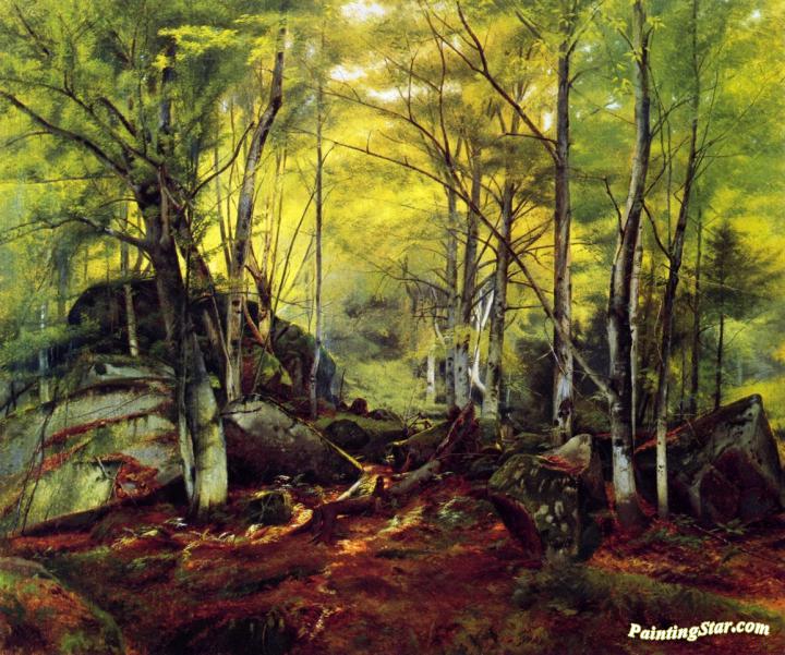 Woodland Scene Artwork by William M. Hart