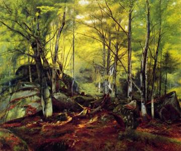 Woodland Scene Artwork by William M. Hart