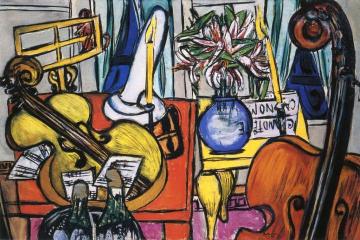 Still Life With Cello And Double Bass Artwork by Max Beckmann