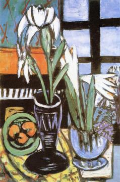 Still LIfe with Irises Artwork by Max Beckmann
