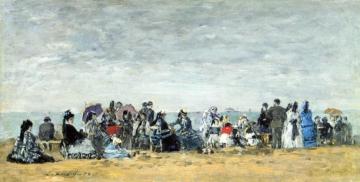 Beach Scene at Trouville Artwork by Eugène-Louis Boudin