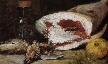 Still Life with a Leg of Lamb Artwork by Eugène-Louis Boudin