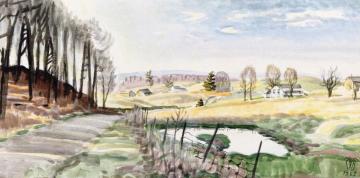 Early Spring Evening Artwork by Charles Burchfield