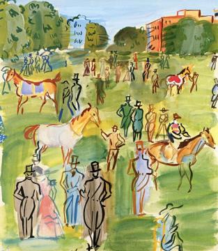 Paddock At Ascot Artwork by Raoul Dufy