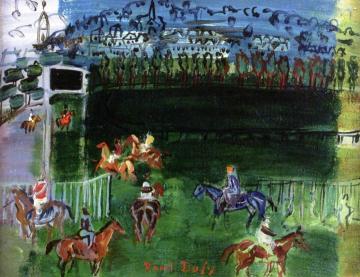 Race Track at Deauville Artwork by Raoul Dufy