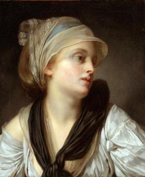 Portrait Of A Young Woman Artwork by Jean-Baptiste Greuze