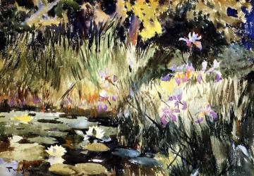 Iris And Lilies Artwork by Frank Weston Benson