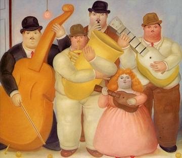 The Musicians Artwork by Fernando Botero