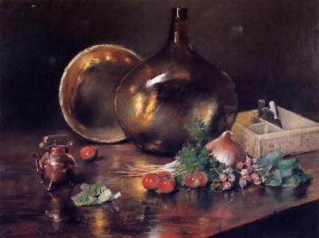 Still Life - Brass and Glass Artwork by William Merritt Chase