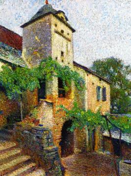 View Of A Farm With A Dovecote Artwork by Henri Martin