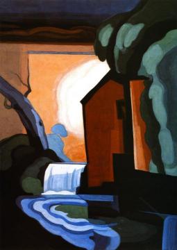 Moonlight Fantasy Artwork by Oscar Bluemner