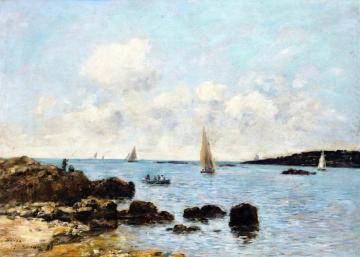 Antibes, Les Rochers de l'Ilette Artwork by Eugène-Louis Boudin
