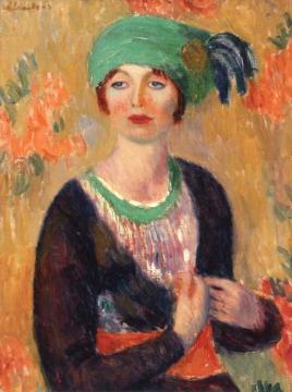 Girl in Green Turban Artwork by William James Glackens