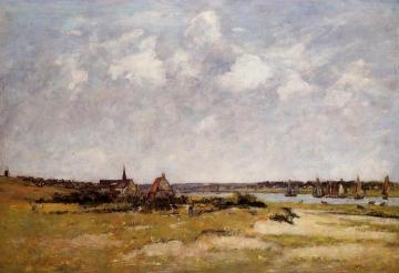 Etaples, La Canache. High Tide Artwork by Eugène-Louis Boudin