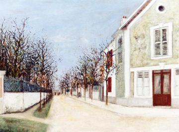 Suburban Street Artwork by Maurice Utrillo