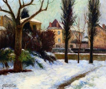 Winter Landscape Artwork by Gustave Caillebotte