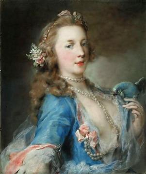 Young Woman With A Parrot Artwork by Rosalba Carriera