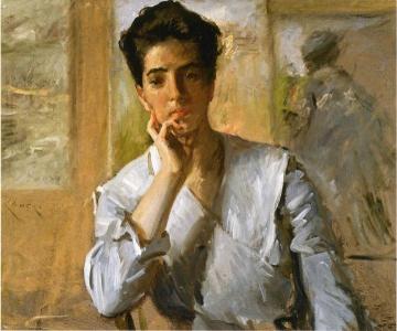 Portrait of Kate Freeman Clark Artwork by William Merritt Chase