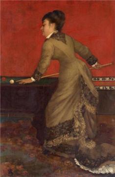 Elegant At Billiards Artwork by Alfred Stevens