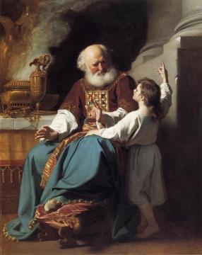 Samuel Reading To Eli The Judgments Of God Upon Eli's House Artwork by John Singleton Copley