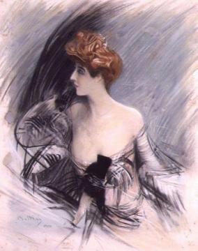 Portrait of Sarah Bernhardt Artwork by Giovanni Boldini