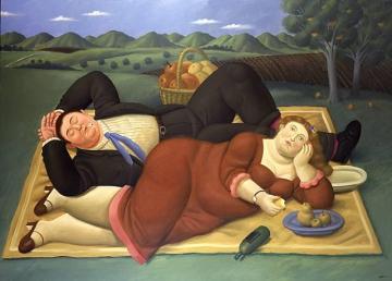 Picnic Artwork by Fernando Botero
