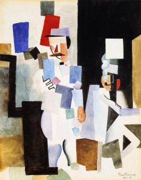 The Postman in a Shelter with a Friend Artwork by Roger de la Fresnaye