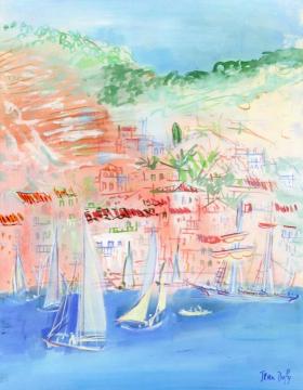 Sailboats Artwork by Jean Dufy