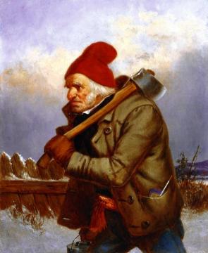 The Woodcutter Artwork by Cornelius Krieghoff