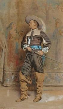 A Cavalier Artwork by George Goodwin Kilburne