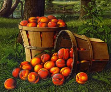 Baskets of Peaches Artwork by Levi Wells Prentice