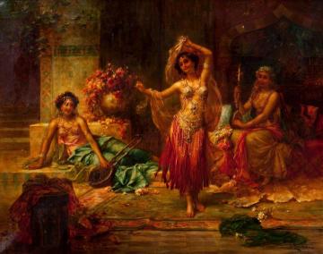 Harem Entertainers Artwork by Hans Zatzka