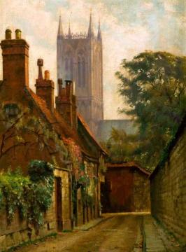 A Quiet Lane Artwork by William Logsdail