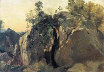 Cliffs at Olevano Artwork by Friedrich Nerly