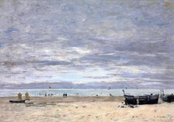 Berck, The Beach at Low Tide Artwork by Eugène-Louis Boudin