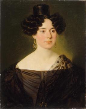 Woman with a Shawl Artwork by Jozef Jakob Tominc