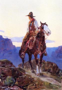 At Evening Artwork by Frank Tenney Johnson