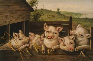 Pig Pen Artwork by Levi Wells Prentice