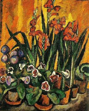 Still life with red gladioli Artwork by Pyotr Konchalovsky