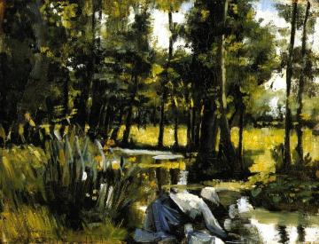 Landscape with Figures Artwork by Phillip Leslie Hale