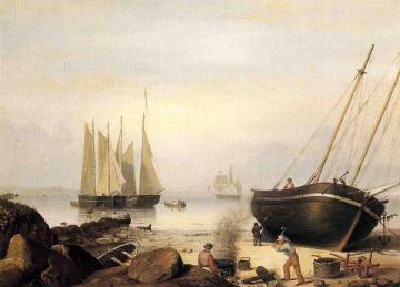 Beached for Repairs Artwork by Fitz Hugh Lane