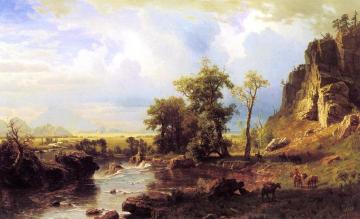North Fort Of The Platte River, Nebraska Artwork by Albert Bierstadt