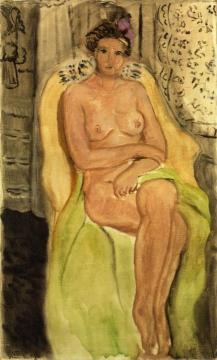 Nude in an Armchair, Legs Crossed Artwork by Henri Matisse