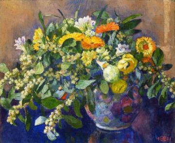 Vase of Flowers Artwork by Theo van Rysselberghe