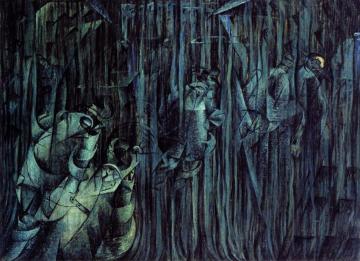 States Of Mind Ii - Those Who Go Artwork by Umberto Boccioni