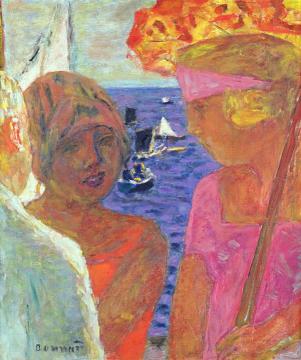 The Conversation at Arcachon Artwork by Pierre Bonnard